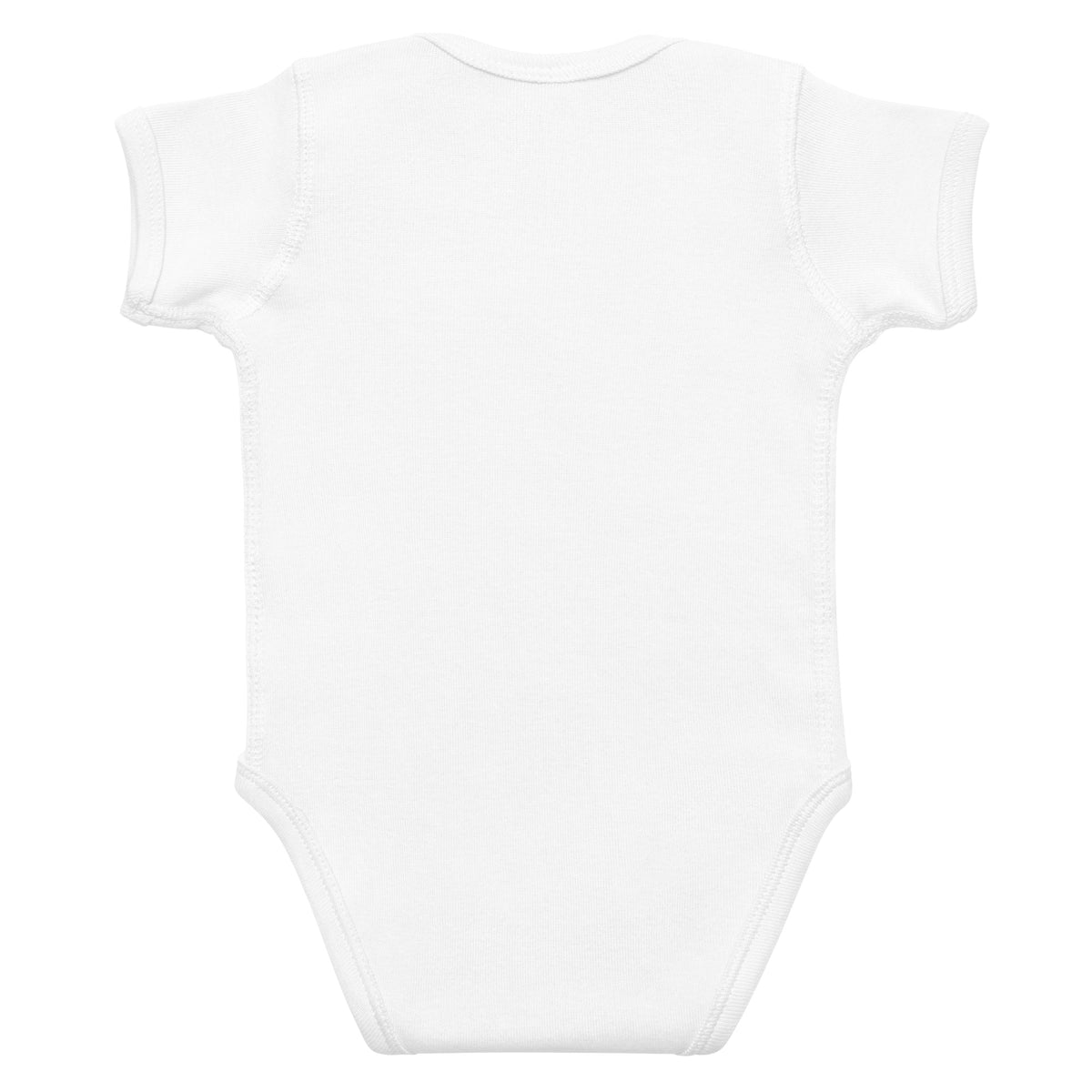Back view of the white baby bodysuit with Professional Nap Taker printed on the front