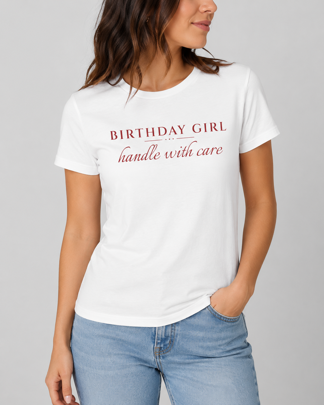 Birthday Girl Handle With Care Tee for Women