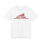 Front of a white t shirt with Boy Mom Volume: Maximum · Reason: Unknown printed in red