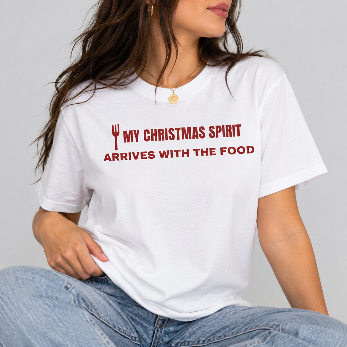 My Christmas Spirit Arrives With The Food Tee for Women