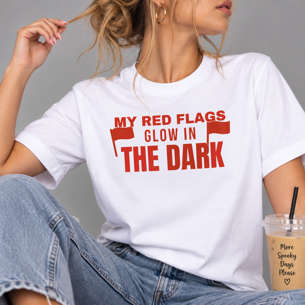 My Red Flags Glow In The Dark Tee for Women