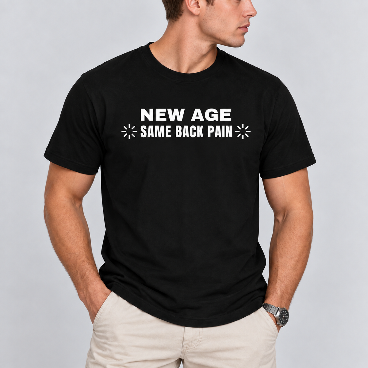 New Age Same Back Pain Tee for Men