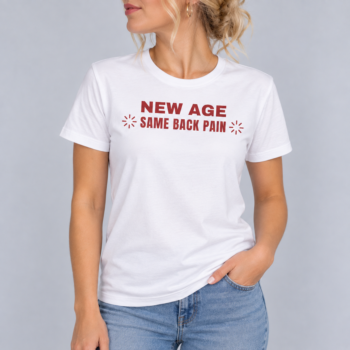 New Age Same Back Pain Tee for Women