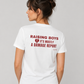 Raising Boys It's Mostly A Damage Report Tee for Women