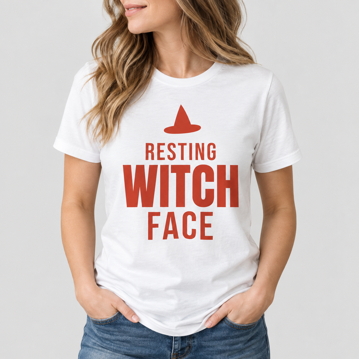 Resting Witch Face Tee (Bold Print) for Women
