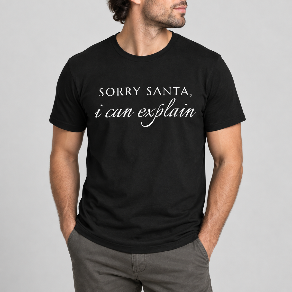 Sorry Santa, I Can Explain Tee for Men