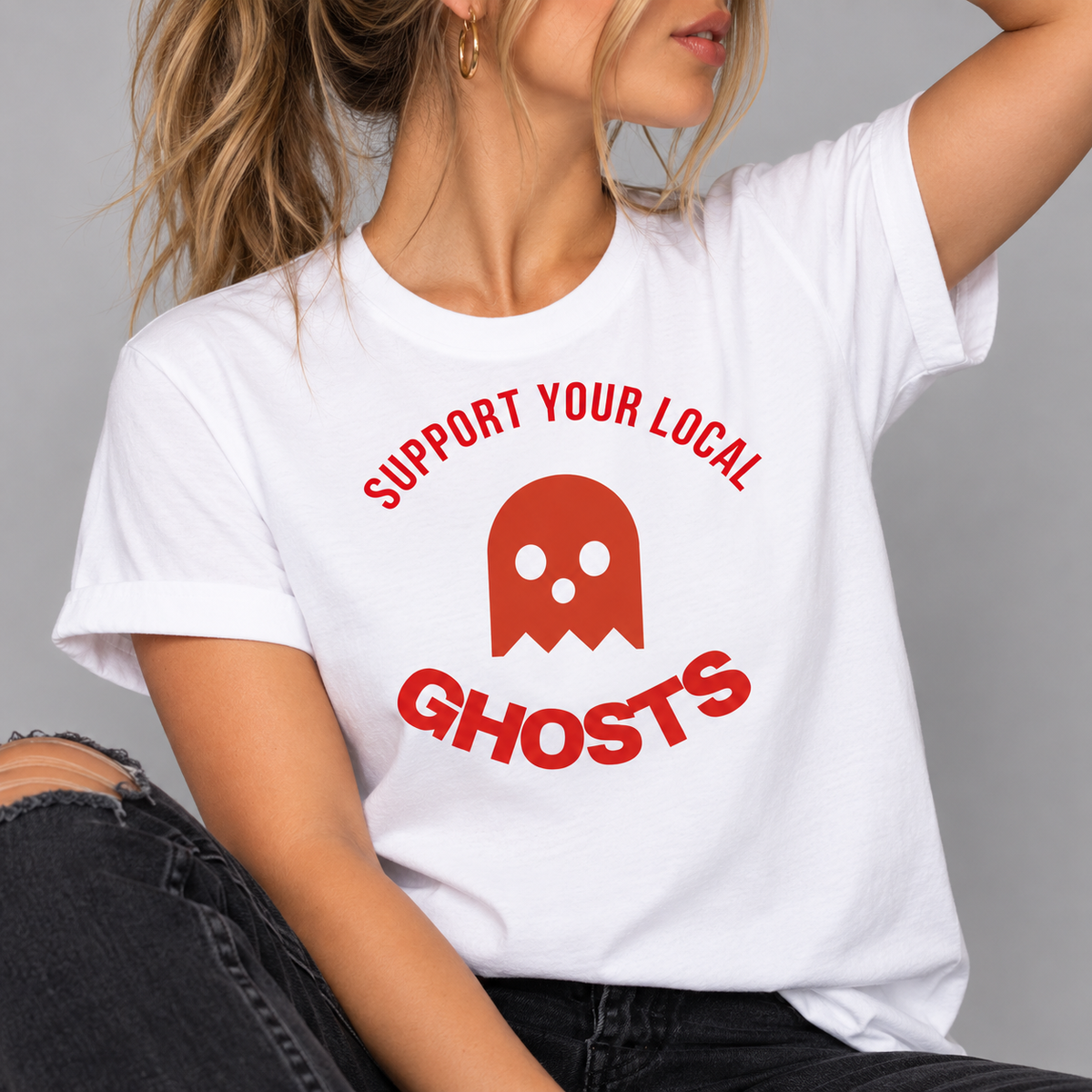 Support Your Local Ghosts Tee for Women
